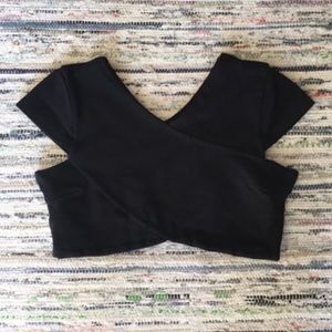 Black Angl Crop Top, like new, small
